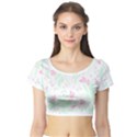 Tropical Island T- Shirt Pattern Love Collection Short Sleeve Crop Top View1