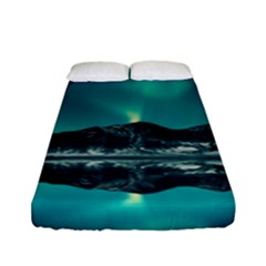 Blue And Green Sky And Mountain Fitted Sheet (full/ Double Size)