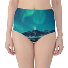 Blue And Green Sky And Mountain Classic High-waist Bikini Bottoms by Jancukart