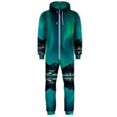 Blue And Green Sky And Mountain Hooded Jumpsuit (men)