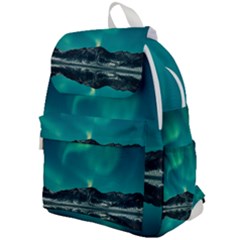 Blue And Green Sky And Mountain Top Flap Backpack