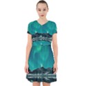 Blue And Green Sky And Mountain Adorable in Chiffon Dress View1