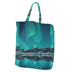 Blue And Green Sky And Mountain Giant Grocery Tote