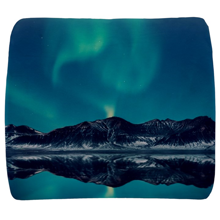 Blue And Green Sky And Mountain Back Support Cushion