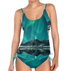 Blue And Green Sky And Mountain Tankini Set by Jancukart