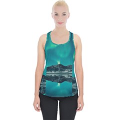 Blue And Green Sky And Mountain Piece Up Tank Top