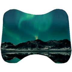 Blue And Green Sky And Mountain Head Support Cushion