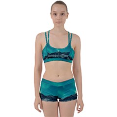 Blue And Green Sky And Mountain Perfect Fit Gym Set