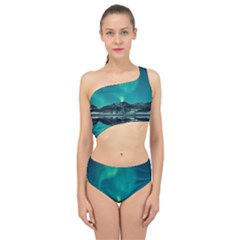 Blue And Green Sky And Mountain Spliced Up Two Piece Swimsuit by Jancukart