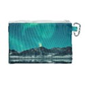 Blue And Green Sky And Mountain Canvas Cosmetic Bag (Large) View2