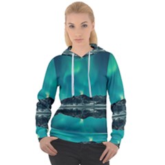 Blue And Green Sky And Mountain Women s Overhead Hoodie