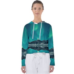 Blue And Green Sky And Mountain Women s Slouchy Sweat