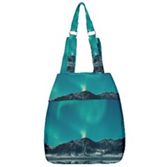 Blue And Green Sky And Mountain Center Zip Backpack