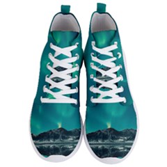 Blue And Green Sky And Mountain Men s Lightweight High Top Sneakers