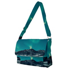 Blue And Green Sky And Mountain Full Print Messenger Bag (s)