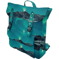 Blue And Green Sky And Mountain Buckle Up Backpack