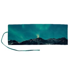 Blue And Green Sky And Mountain Roll Up Canvas Pencil Holder (m) by Jancukart