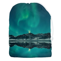 Blue And Green Sky And Mountain Drawstring Pouch (3xl)