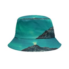 Blue And Green Sky And Mountain Inside Out Bucket Hat