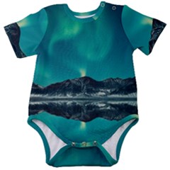 Blue And Green Sky And Mountain Baby Short Sleeve Bodysuit