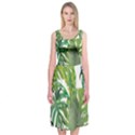 Tropical Jungle Leaf T- Shirt J U N G L E T R O P I C A L P A T T E R N T- Shirt Midi Sleeveless Dress View1