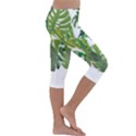 Tropical Jungle Leaf T- Shirt J U N G L E T R O P I C A L P A T T E R N T- Shirt Kids  Lightweight Velour Capri Leggings  View3