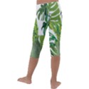 Tropical Jungle Leaf T- Shirt J U N G L E T R O P I C A L P A T T E R N T- Shirt Kids  Lightweight Velour Capri Leggings  View4