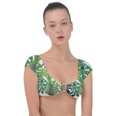 Tropical Jungle Leaf T- Shirt J U N G L E T R O P I C A L P A T T E R N T- Shirt Cap Sleeve Ring Bikini Top by maxcute