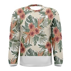 Tropical T- Shirt Tropical Attractive Floral T- Shirt Men s Long Sleeve Tee