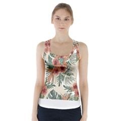 Tropical T- Shirt Tropical Attractive Floral T- Shirt Racer Back Sports Top by maxcute