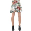 Tropical T- Shirt Tropical Attractive Floral T- Shirt Wrap Front Skirt View2