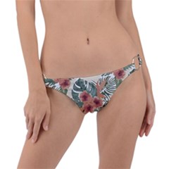 Tropical T- Shirt Tropical Attractive Floral T- Shirt Ring Detail Bikini Bottom by maxcute