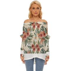 Tropical T- Shirt Tropical Attractive Floral T- Shirt Off Shoulder Chiffon Pocket Shirt by maxcute