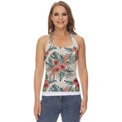 Tropical T- Shirt Tropical Attractive Floral T- Shirt Basic Halter Top by maxcute