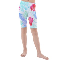 Tropical T- Shirt Tropical Attractive Forest T- Shirt Kids  Mid Length Swim Shorts by maxcute