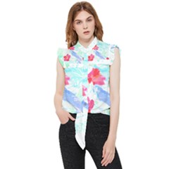 Tropical T- Shirt Tropical Attractive Forest T- Shirt Frill Detail Shirt by maxcute