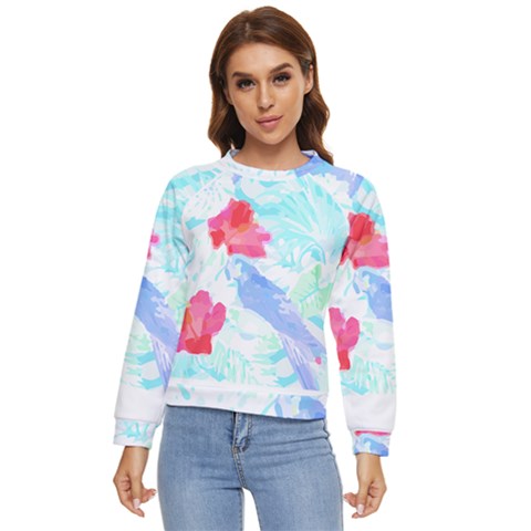 Tropical T- Shirt Tropical Attractive Forest T- Shirt Women s Long Sleeve Raglan Tee by maxcute