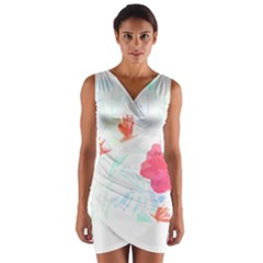 Tropical T- Shirt Tropical Beautiful Meadow T- Shirt Wrap Front Bodycon Dress by maxcute