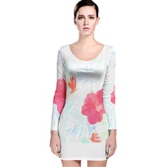 Tropical T- Shirt Tropical Beautiful Meadow T- Shirt Long Sleeve Velvet Bodycon Dress by maxcute