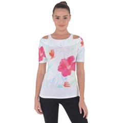 Tropical T- Shirt Tropical Beautiful Meadow T- Shirt Shoulder Cut Out Short Sleeve Top by maxcute