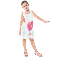 Tropical T- Shirt Tropical Beautiful Meadow T- Shirt Kids  Sleeveless Dress by maxcute