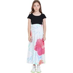 Tropical T- Shirt Tropical Beautiful Meadow T- Shirt Kids  Flared Maxi Skirt by maxcute