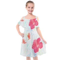 Tropical T- Shirt Tropical Beautiful Meadow T- Shirt Kids  Cut Out Shoulders Chiffon Dress by maxcute