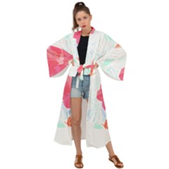 Tropical T- Shirt Tropical Beautiful Meadow T- Shirt Maxi Kimono by maxcute