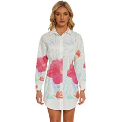 Tropical T- Shirt Tropical Beautiful Meadow T- Shirt Womens Long Sleeve Shirt Dress