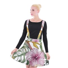 Tropical T- Shirt Tropical Bloom Decor T- Shirt Suspender Skater Skirt by maxcute