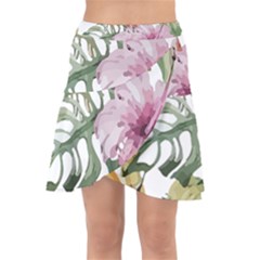 Tropical T- Shirt Tropical Bloom Decor T- Shirt Wrap Front Skirt by maxcute