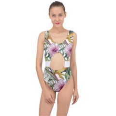 Tropical T- Shirt Tropical Bloom Decor T- Shirt Center Cut Out Swimsuit by maxcute