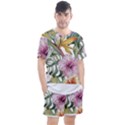 Tropical T- Shirt Tropical Bloom Decor T- Shirt Men s Mesh Tee and Shorts Set View1