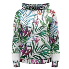 Tropical T- Shirt Tropical Bloom Wool Flowers T- Shirt Women s Pullover Hoodie